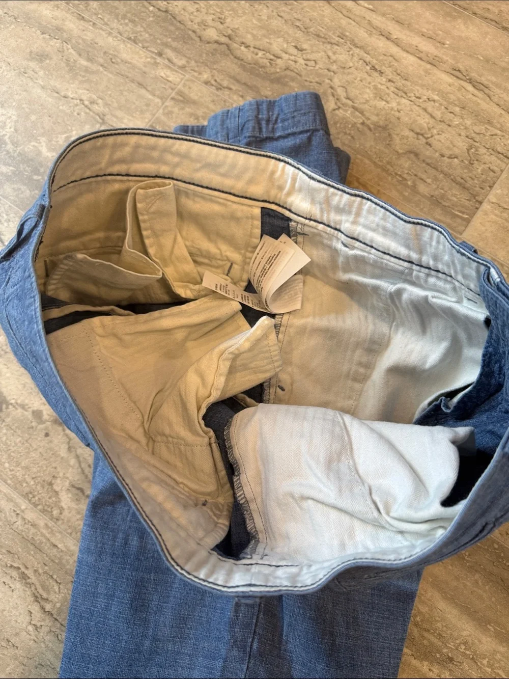 Abercrombie & Fitch Light Blue Slim Chambray Pants size 31 x 32